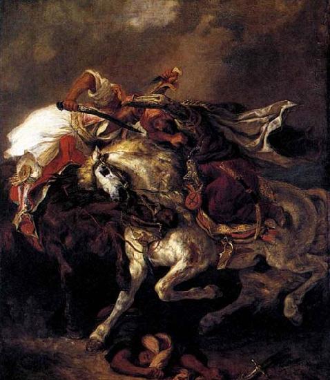 Eugene Delacroix Combat of the Giaour and the Pasha France oil painting art